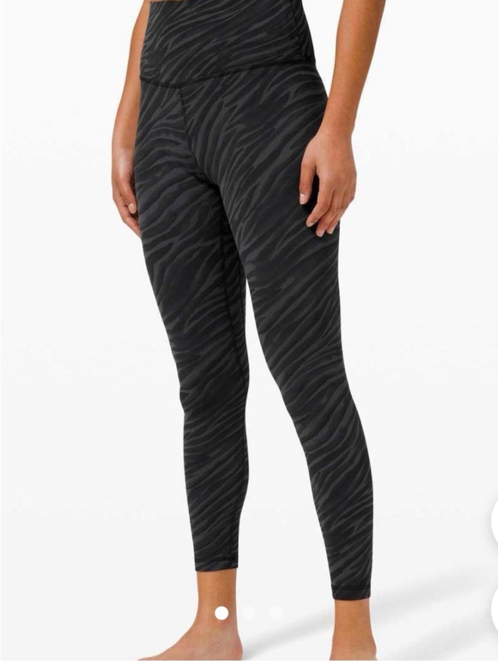 NEW lululemon athletica Black Zebra-Print Align Leggings